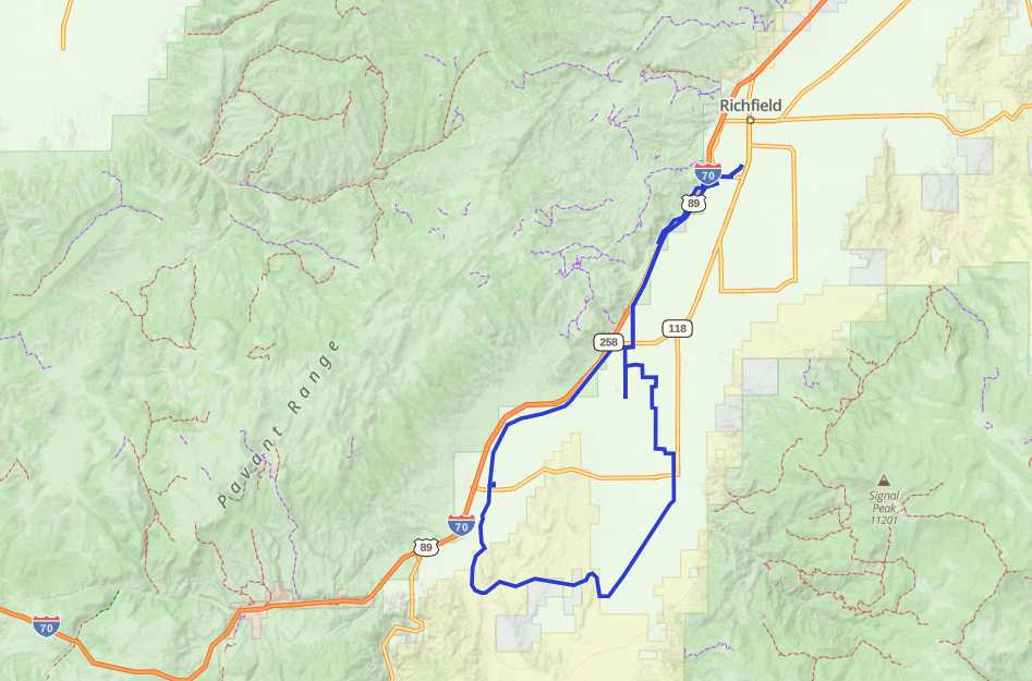 Joseph to Richfield Trail gaia c