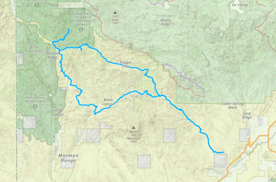 Mineral Mountain OHV Trail gaia