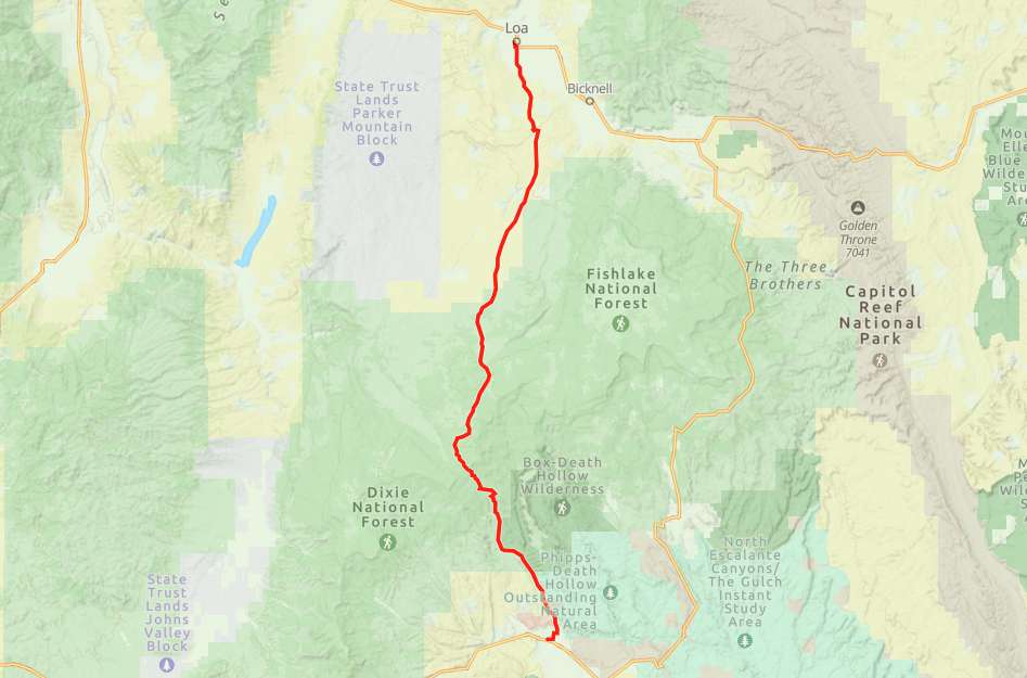 Loa to Escalante Trail gaia